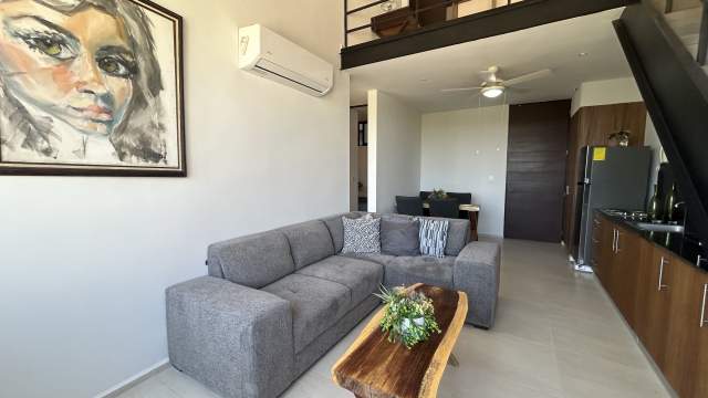 Loft de 2 recamaras, amueblado, en privada.