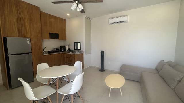 Departamento de 1 recámara, en PB, con paneles solares, en privada.