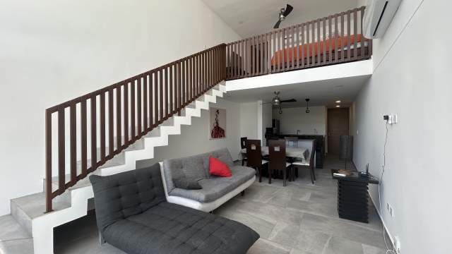Loft de 1 recámara, amueblado, en privada con amenidades.