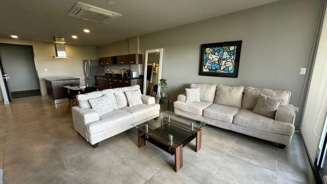 Departamento amueblado, de 1 recámara + estudio, en Buyán.