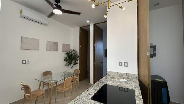 Departamento de 1 recámara, amueblado, en Temozón, con amenidades.