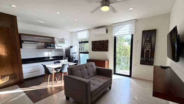 Departamento amueblado, de 1 recámara, en exclusivo condominio.