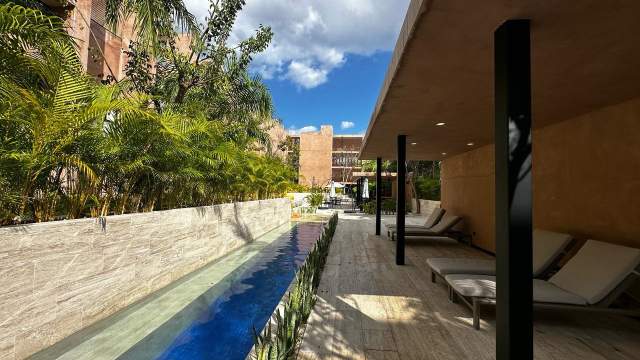 Departamento de 1 recámara, con amplia terraza, en Homu.