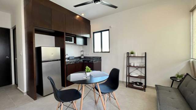 Departamento amueblado, de 1 recámara, con servicios incluidos.