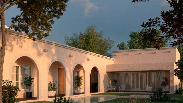 Casa estilo hacienda con más de 1,000 M2 de terreno, en Baca.