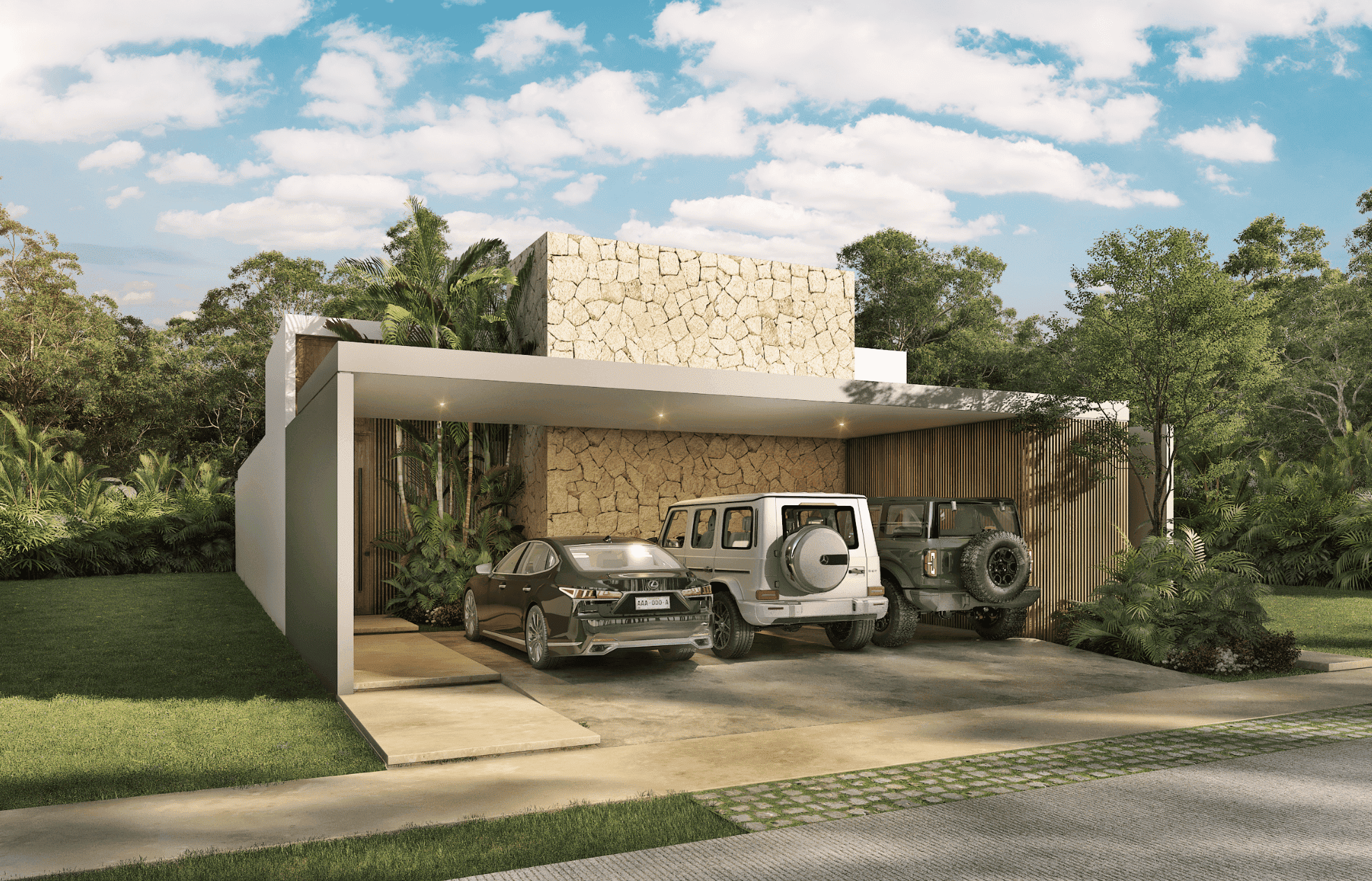 Casa dentro de privada con amenidades.