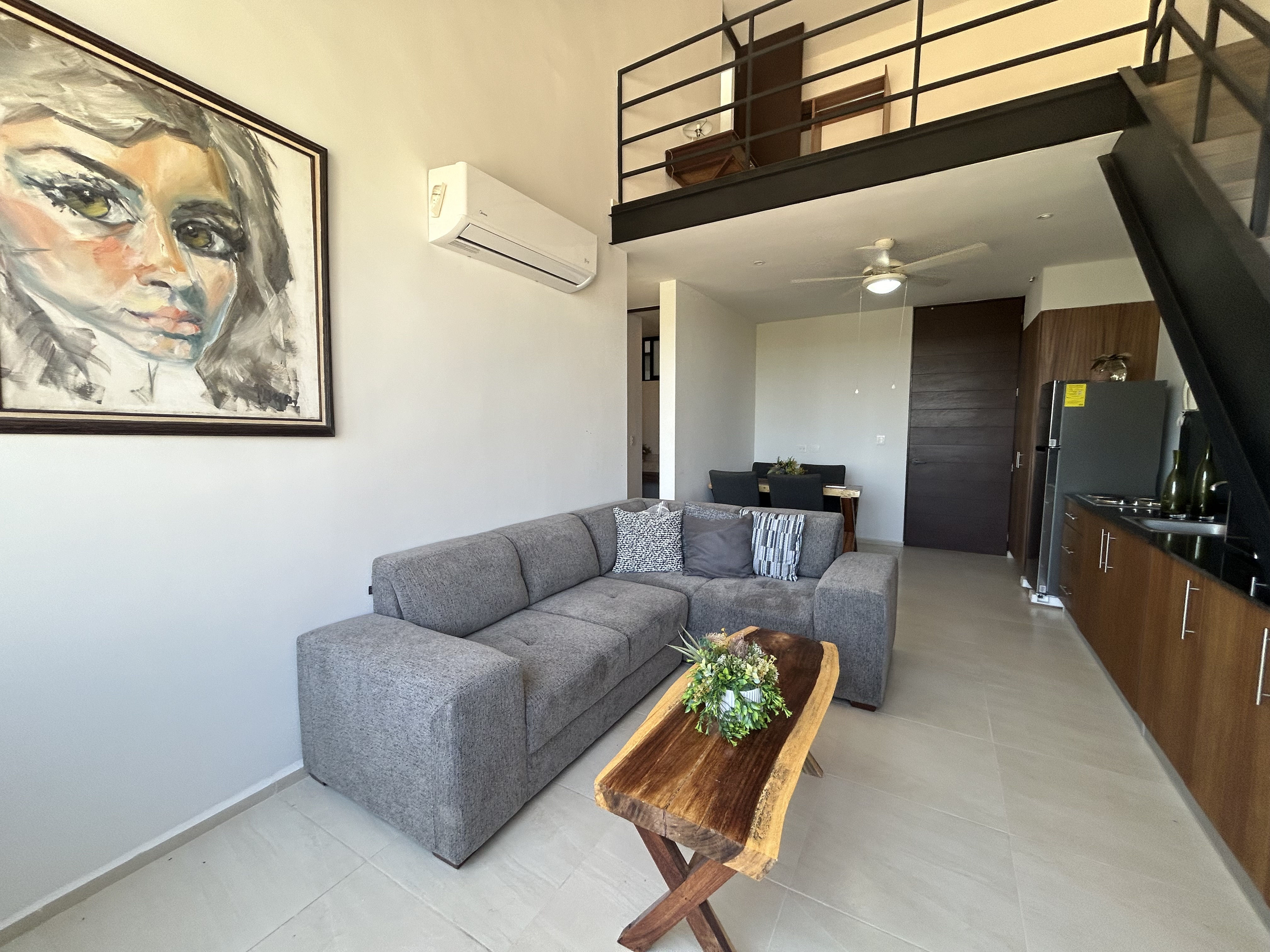 Loft de 2 recamaras, amueblado, en privada.