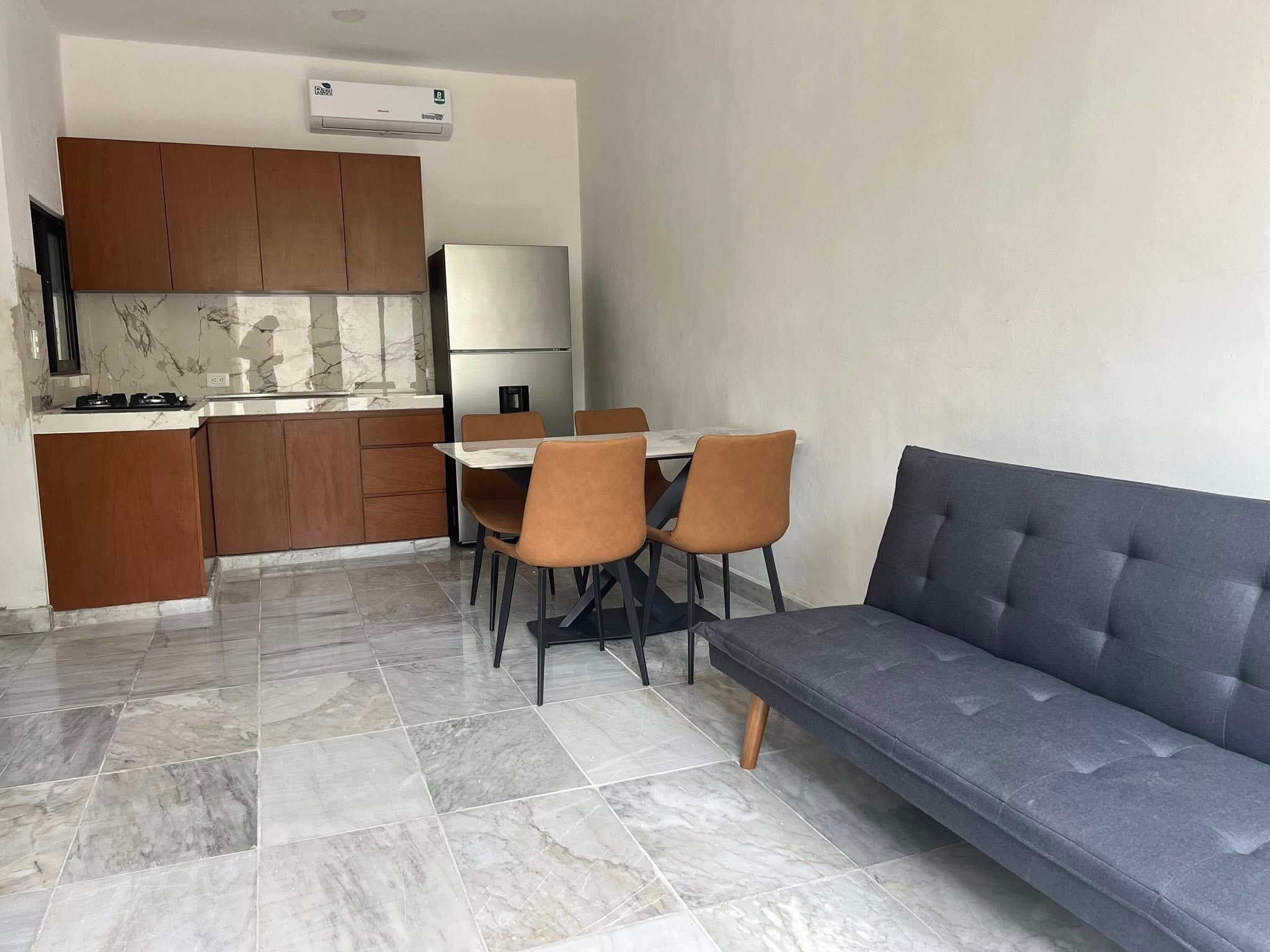 Departamento de 1 recámara, amueblado, dentro de periférico, con servicios incluidos.
