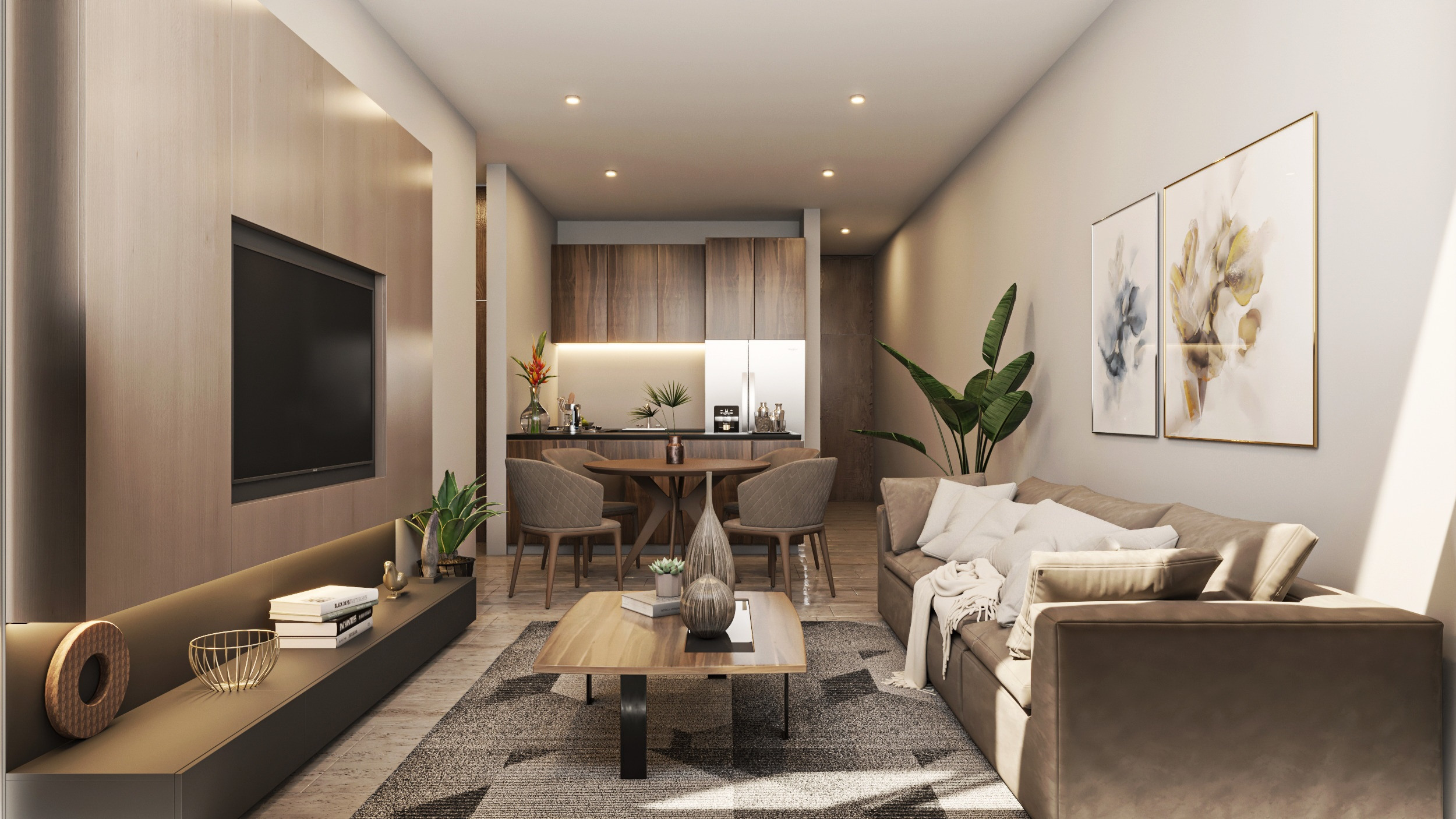 Departamento de 2 recámaras, en planta baja, con amenidades, en Temozón Norte.