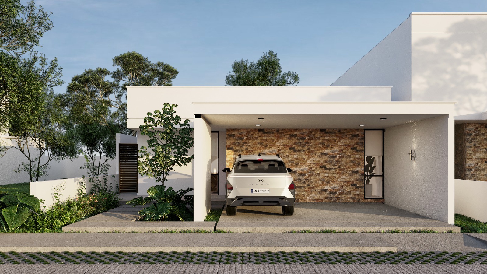Casa de 1 planta, dentro de privada con amenidades en Dzitya.