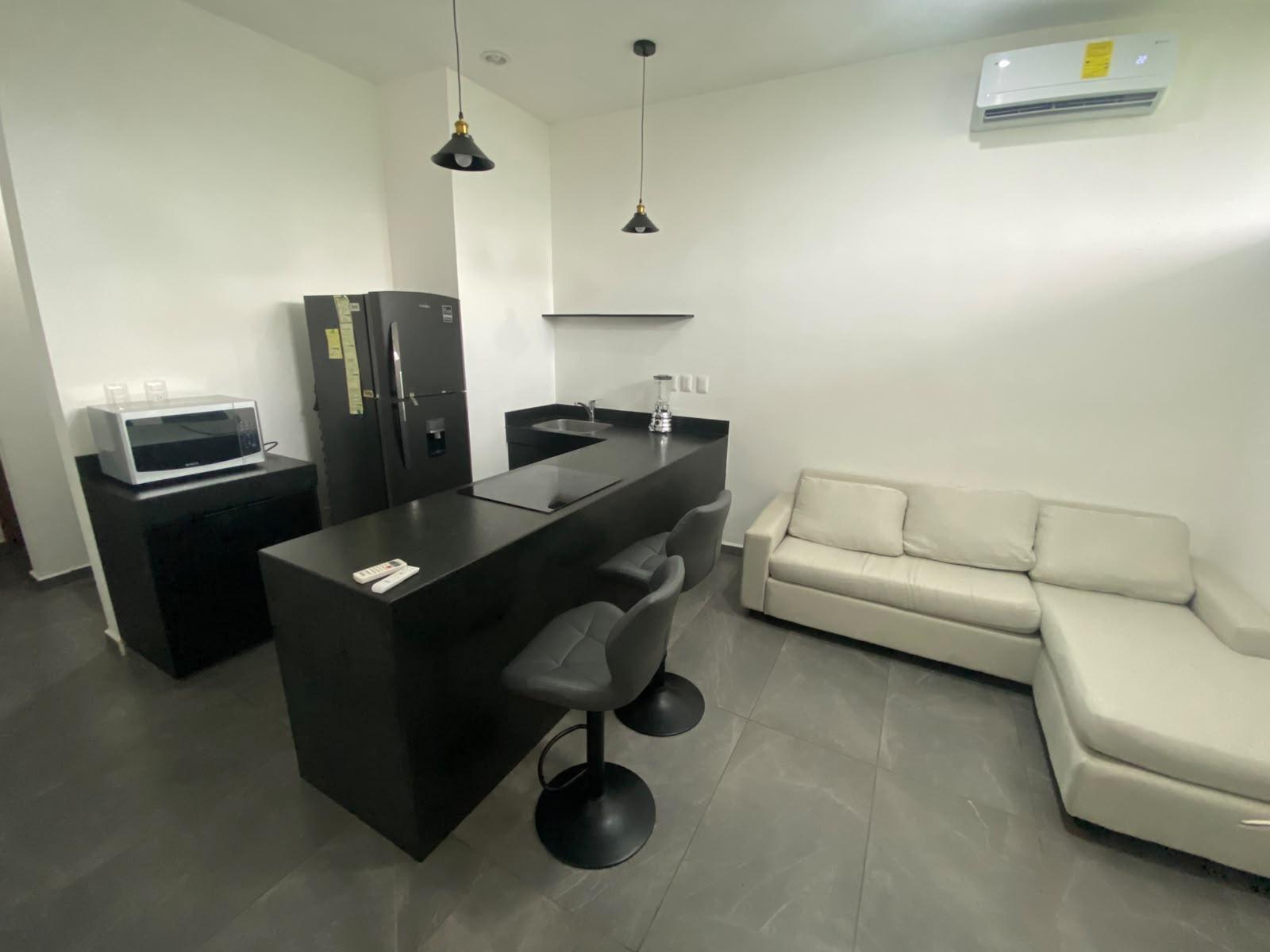 Departamento de 1 recámara, amueblado, cerca de Plaza La Isla.