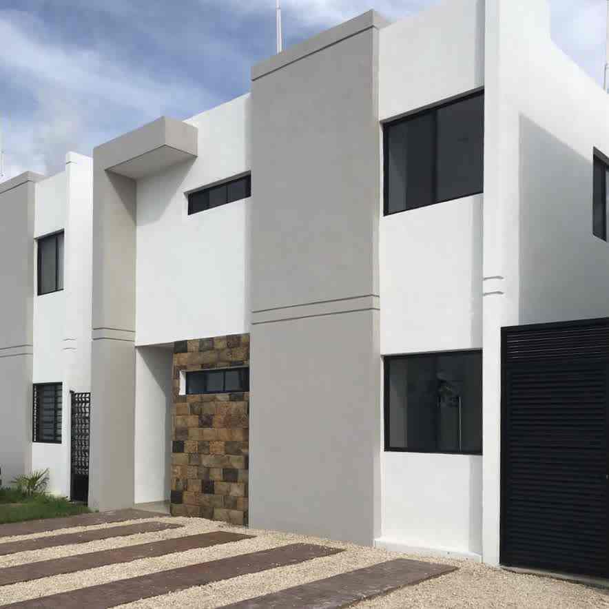 Moderna casa de 2 plantas, con sala a doble altura.