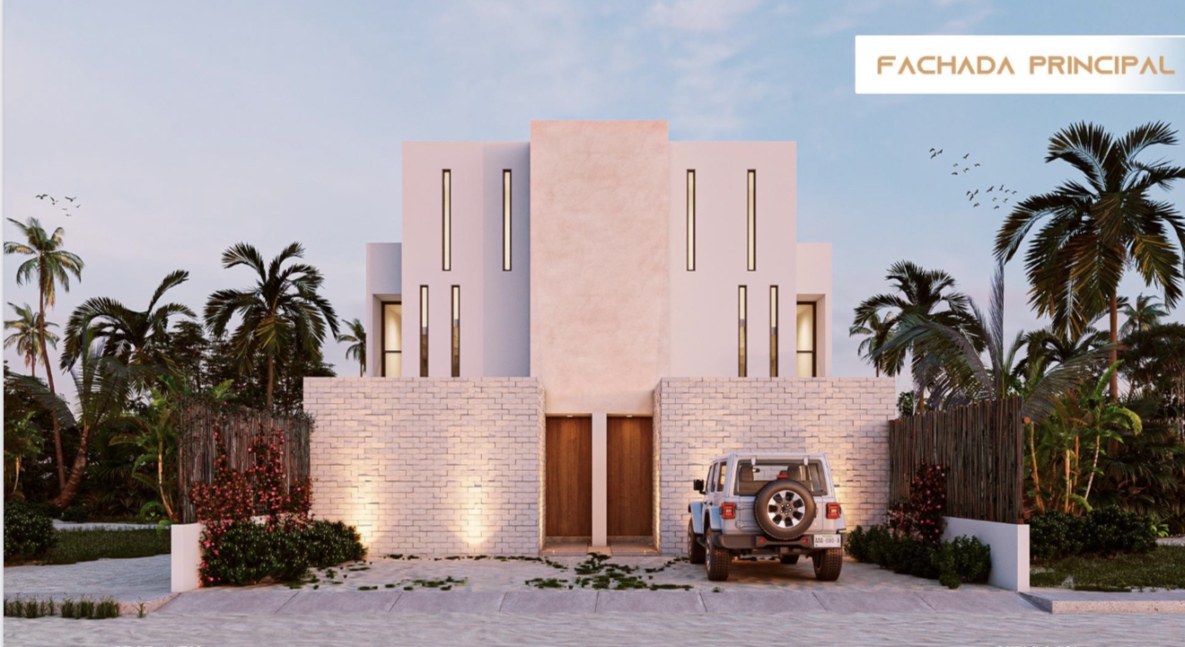Townhouses con alberca privada, en la playa de Chixchulub Puerto.