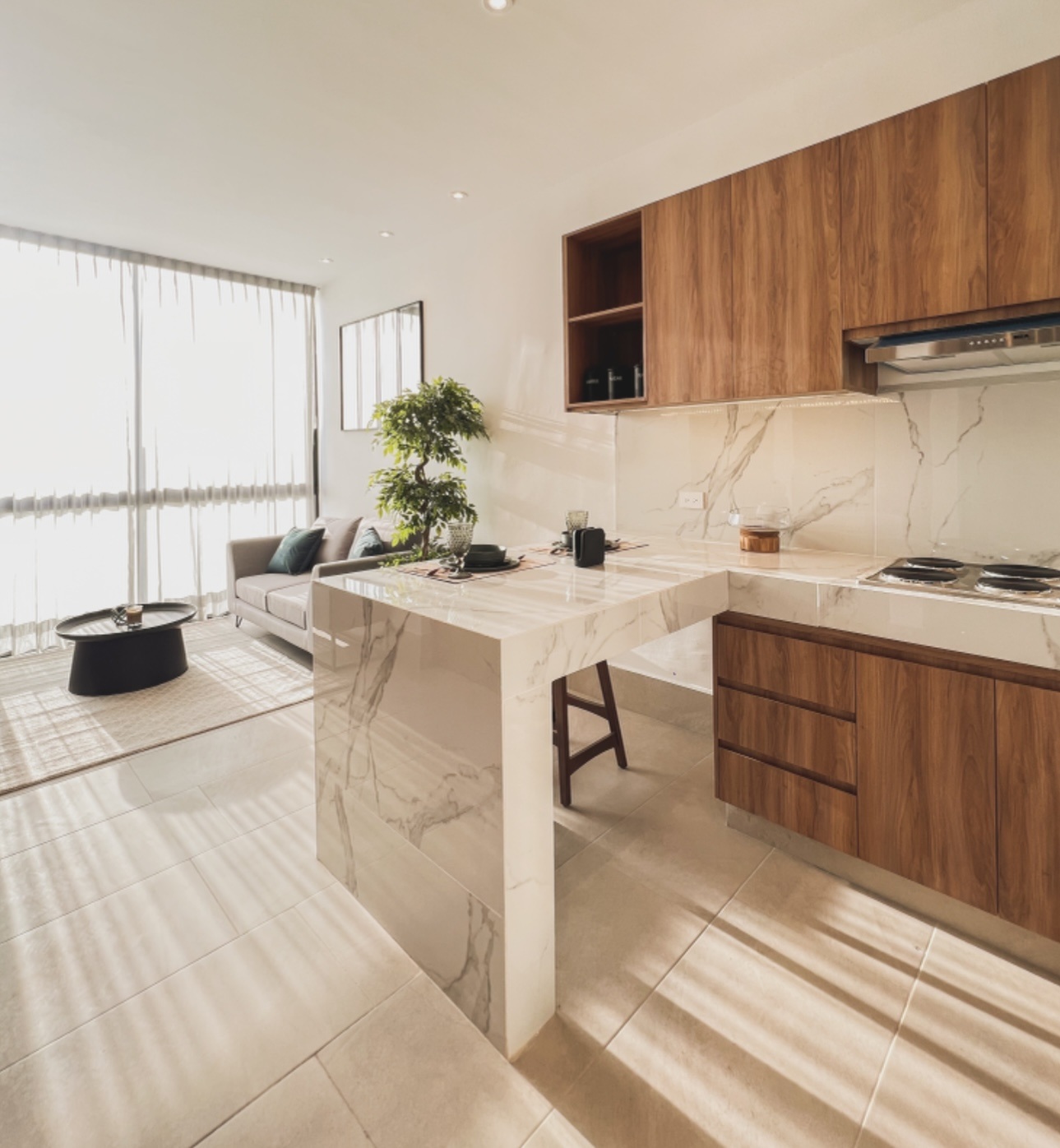 Departamento amueblado, en complejo, NO AVAL.