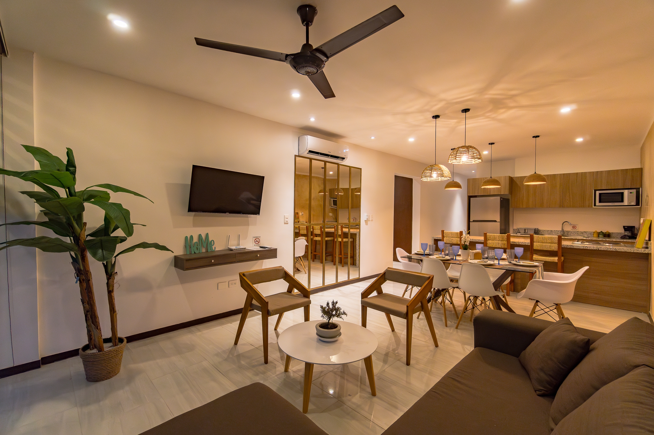 Departamento amueblado, en planta baja, con amenidades, en Chicxulub Puerto.