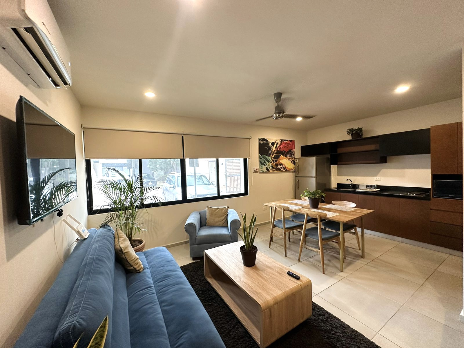 Departamento amueblado, en planta baja, dentro de privada.